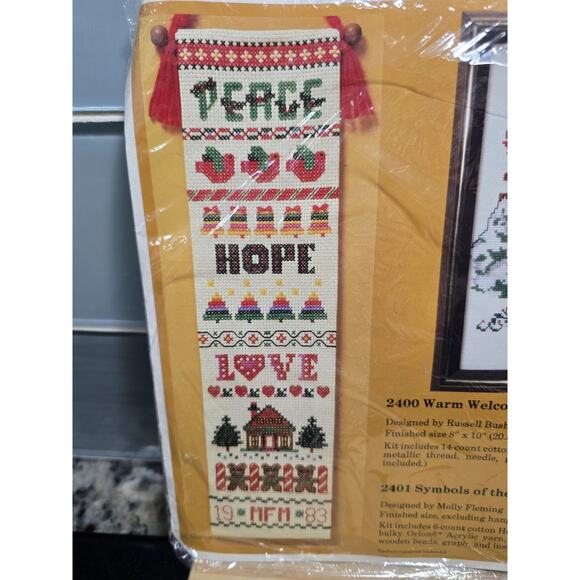 The Creative Circle #2401 Symbols Of The Season Bellpull Kit Vintage Sealed Xmas - Picture 4 of 6